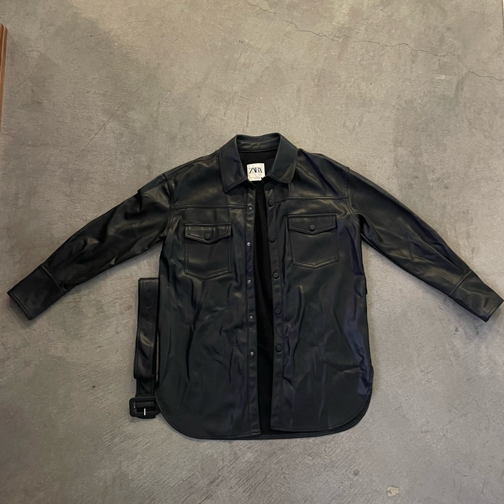Zara leather Shacket
